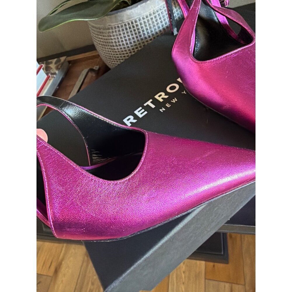 retrofete Cindy Slingback Heel Metallic Pink Womens Size 39 US 8 - Picture 11 of 16